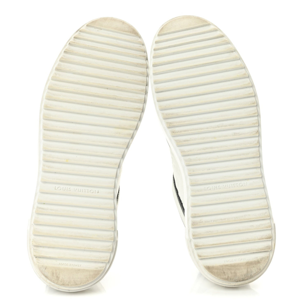 Monogram Embossed Calfskin Time Out Sneakers 37 White Black