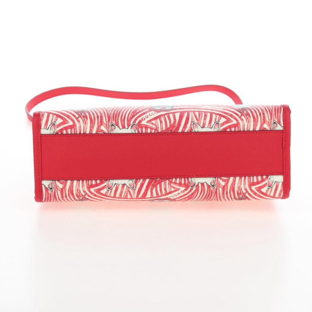 GUCCI x Higuchi Yuuko Hand Bag PVC 2way Red 630542 Auth 167781SM