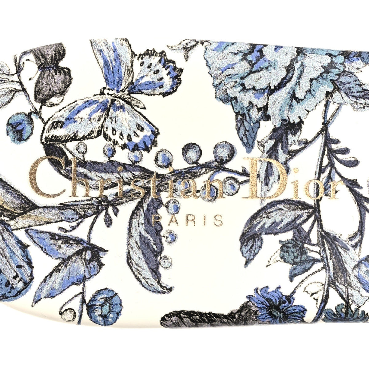 Canvas Embroidered Butterfly Dway Mules Slide Sandals 40 White Blue