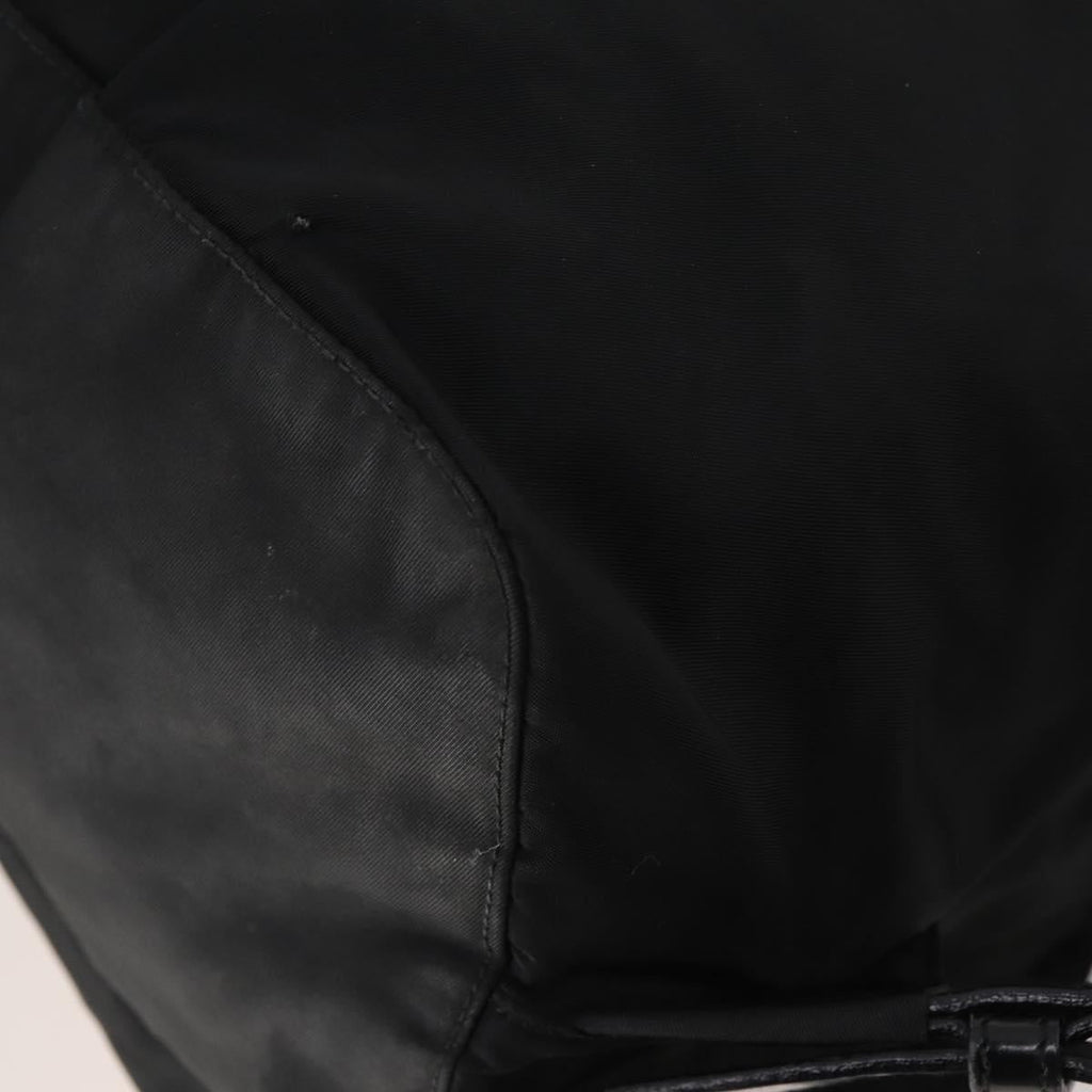 PRADA Backpack Nylon Black Silver Auth 197878