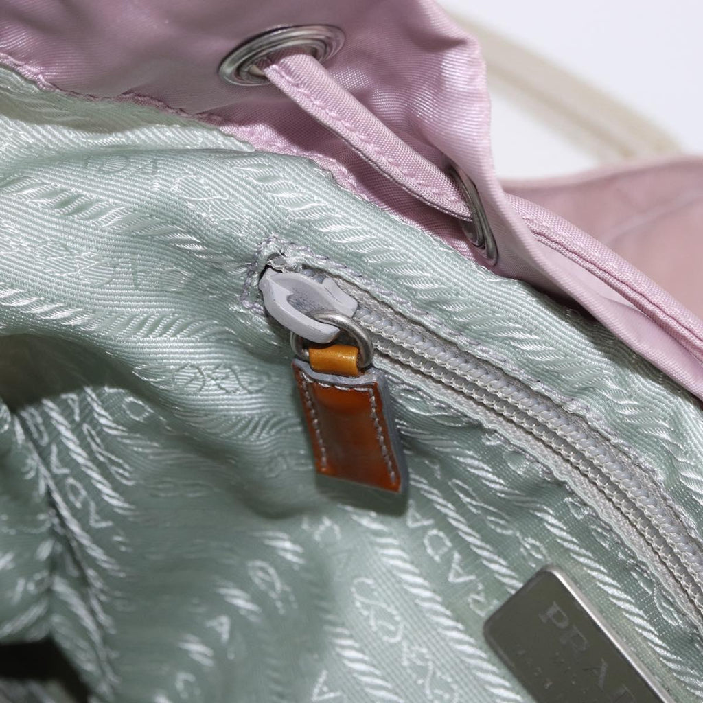 PRADA Backpack Nylon Pink Silver Auth 198471