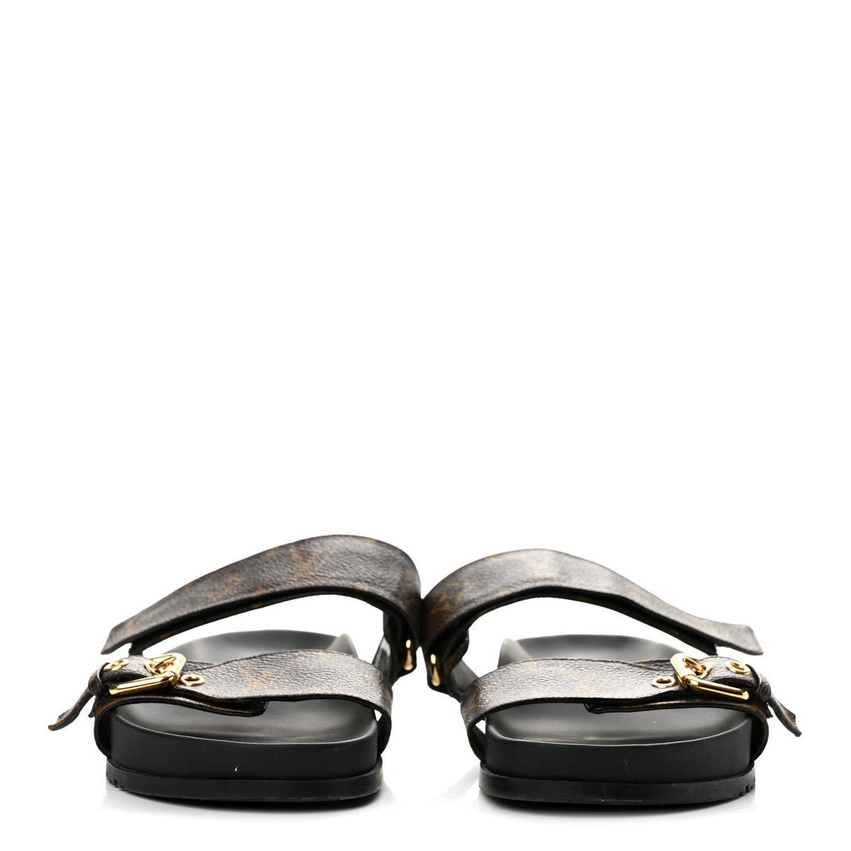 Monogram Bom Dia Mule Sandals 37.5 Black