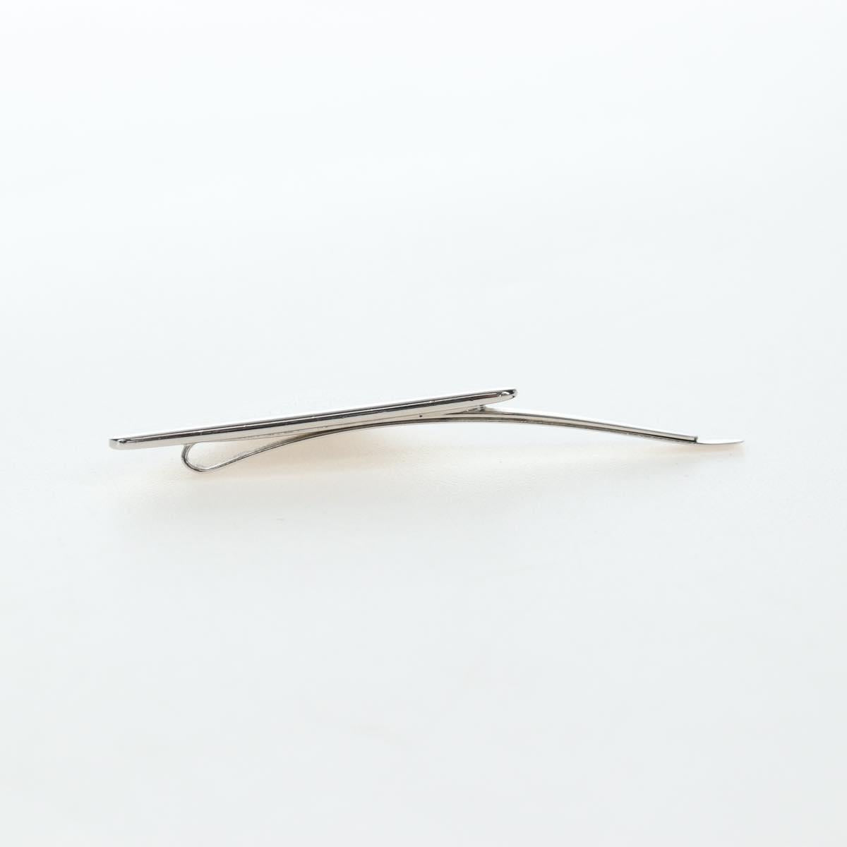 PRADA Hairpins 2 Sets Hair Clip Metal Silver Blue Auth 206677M