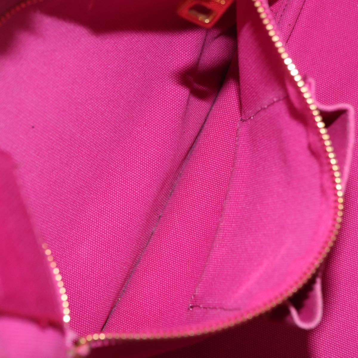 PRADA Canapa L Hand Bag Canvas Pink Gold Auth 206733A