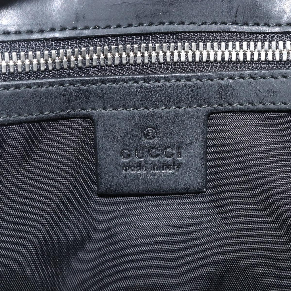 GUCCI GG Supreme Hand Bag PVC Beige Silver 456217 Auth 207865A