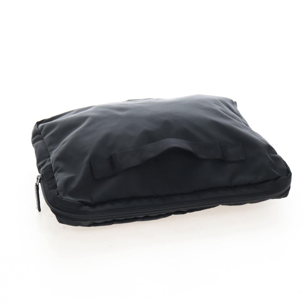 PRADA Shoulder Bag Nylon Black Silver Auth 208092V