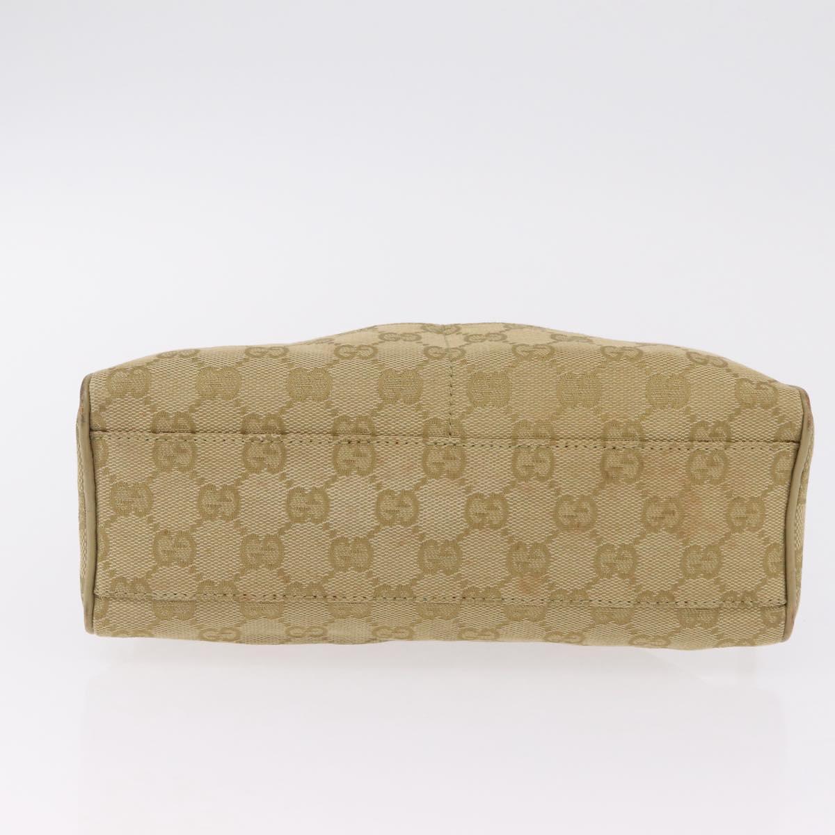 GUCCI GG Canvas Shoulder Bag Beige Gold 90781 Auth 208203
