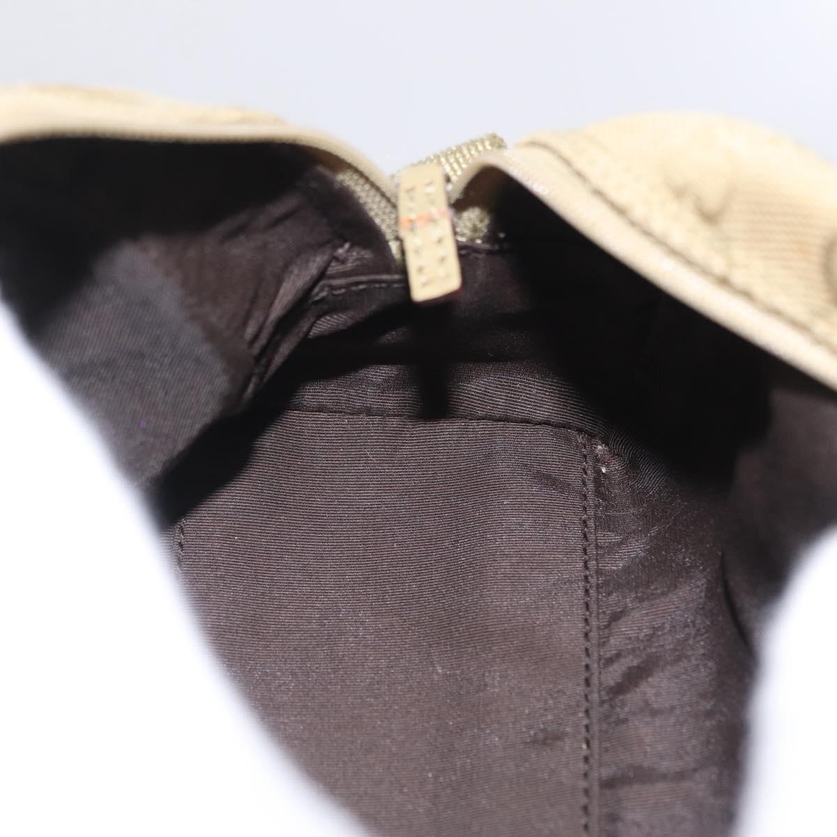 GUCCI GG Canvas Shoulder Bag Beige Gold 90781 Auth 208203