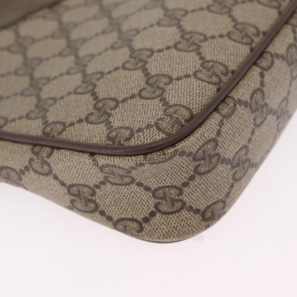 GUCCI GG Supreme Shoulder Bag PVC Beige Gold 89 02 068 Auth 208390