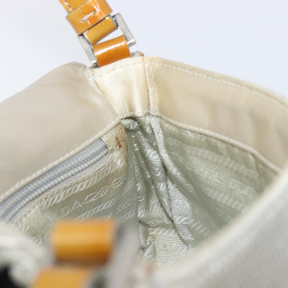 PRADA PRADA Sports Shoulder Bag Nylon Gray Silver Auth 208699A