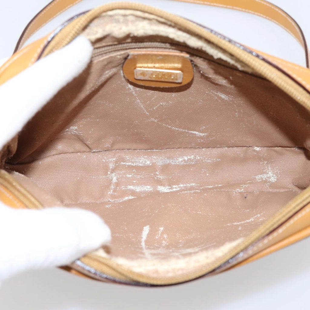 GUCCI Micro GG Shoulder Bag PVC Beige Gold Tone 007 56 0095 Auth 208844
