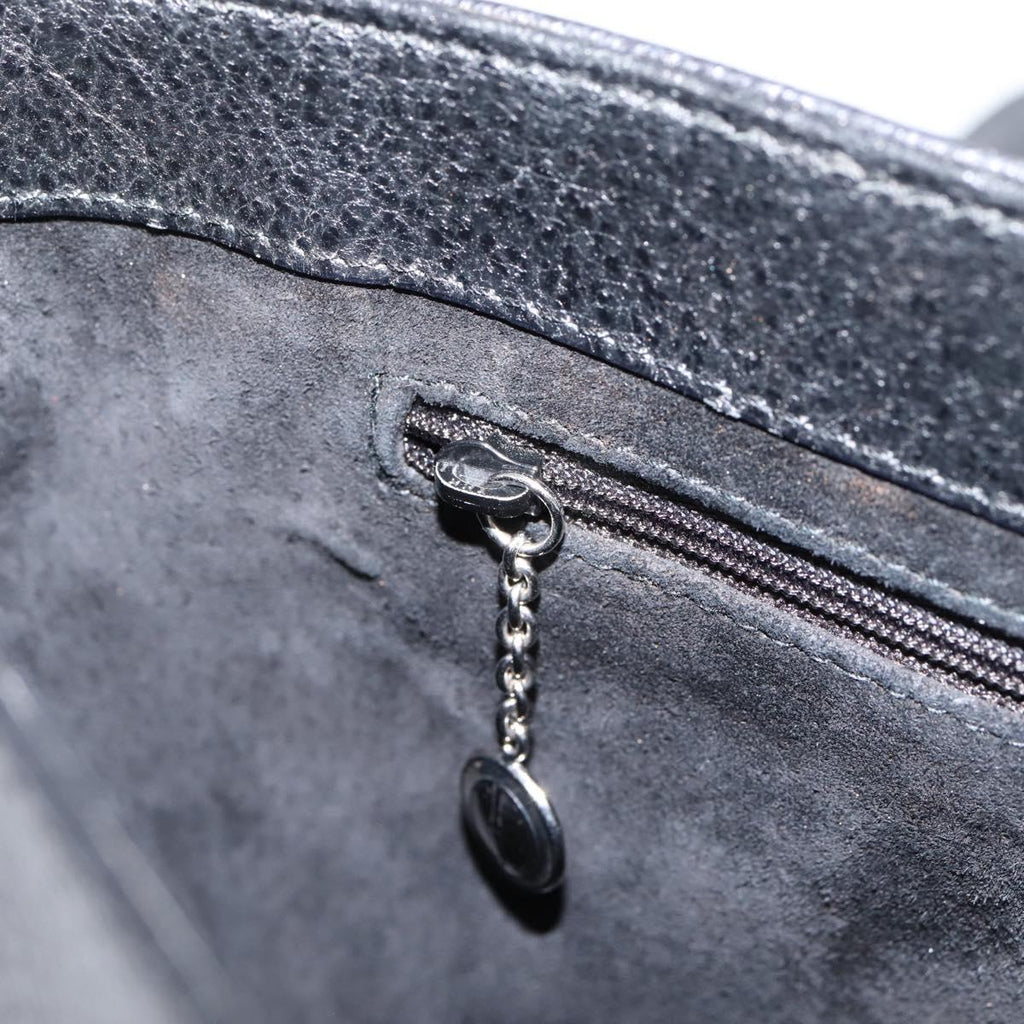 GUCCI Hand Bag Leather Black Silver 002 2123 0451 Auth 209143