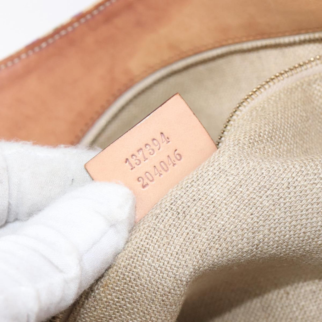 GUCCI Bamboo Flora Hand Bag Canvas Beige Gold Tone 137394 Auth 209161