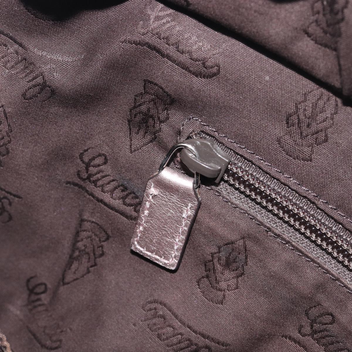 GUCCI GG Implementation Tote Bag PVC Leather Silver 211138 Auth 209695