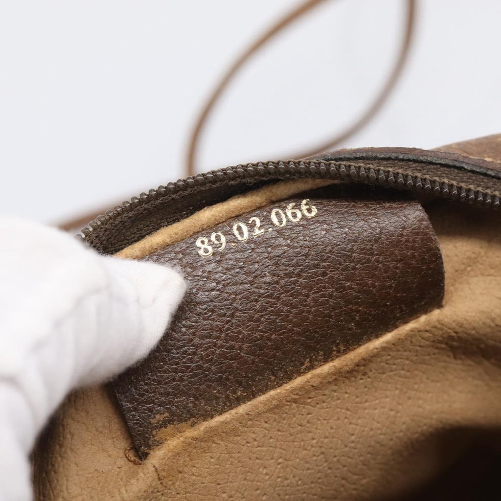 GUCCI GG Supreme Web Sherry Line Bag PVC Beige Gold 89 02 066 Auth 210037