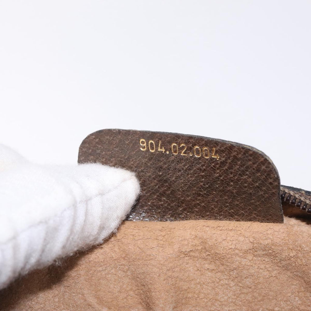 GUCCI GG Supreme Web Sherry Line Bag PVC Beige Gold 904 02 004 Auth 210601