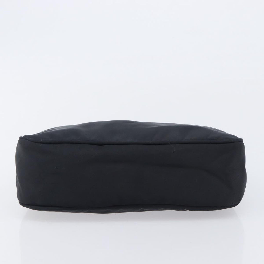 PRADA Hand Pouch Nylon Black Silver Auth 210726V