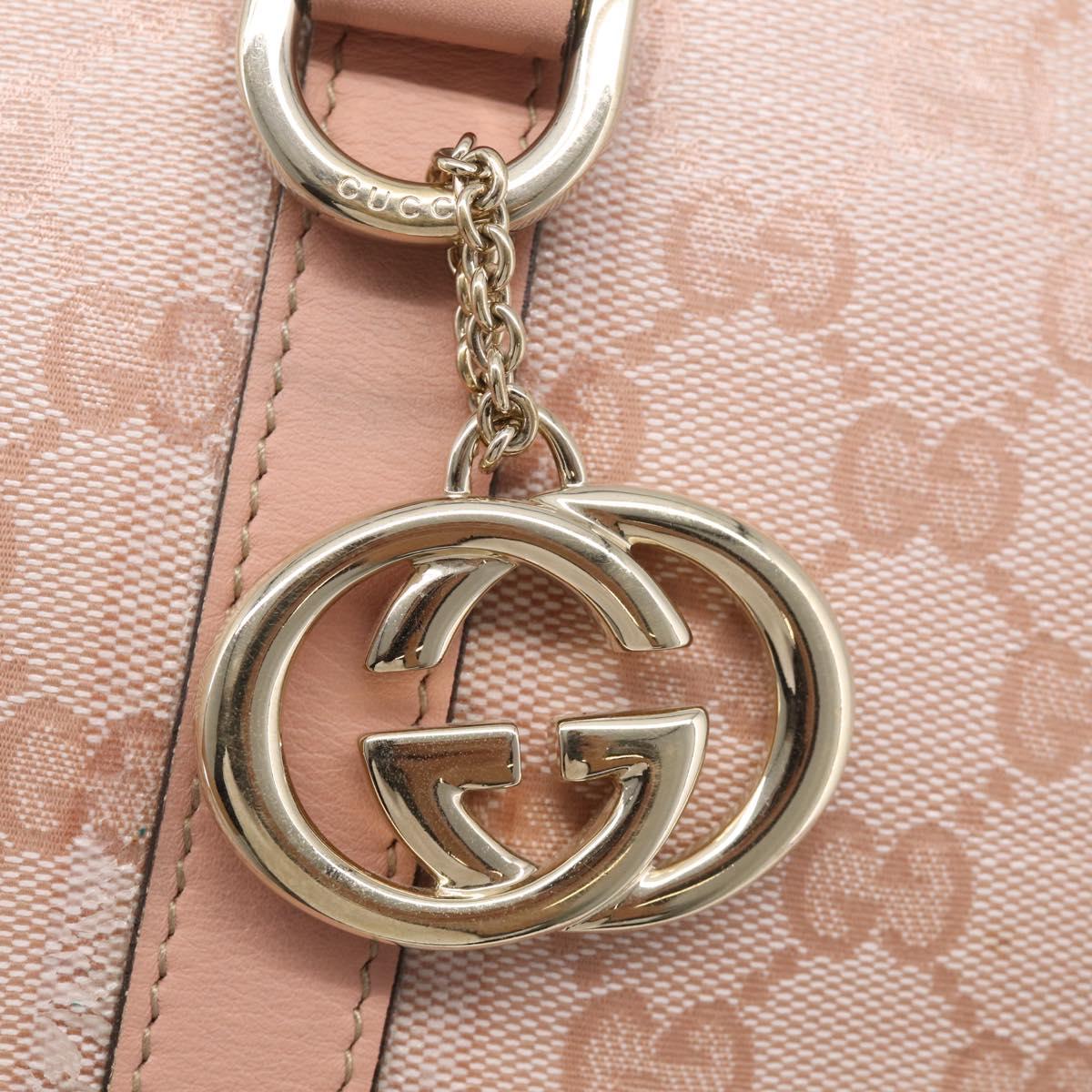 GUCCI GG Crystal Tote Bag Coated Canvas Pink Gold 141470 Auth 213177V