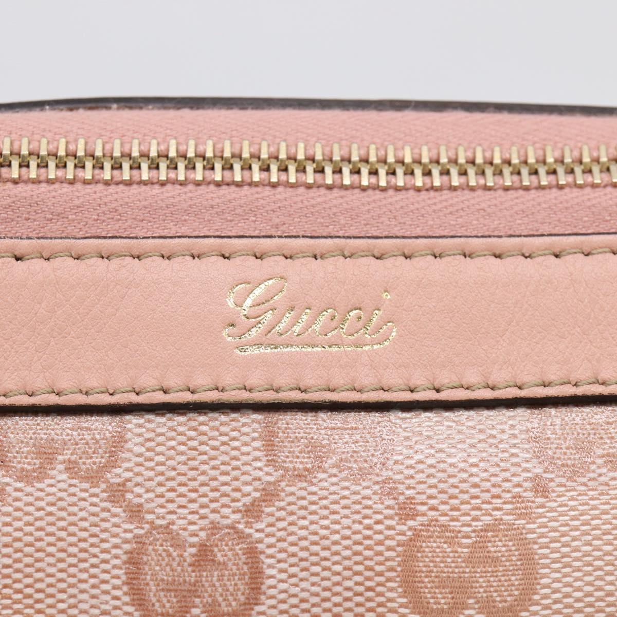 GUCCI GG Crystal Tote Bag Coated Canvas Pink Gold 141470 Auth 213177V