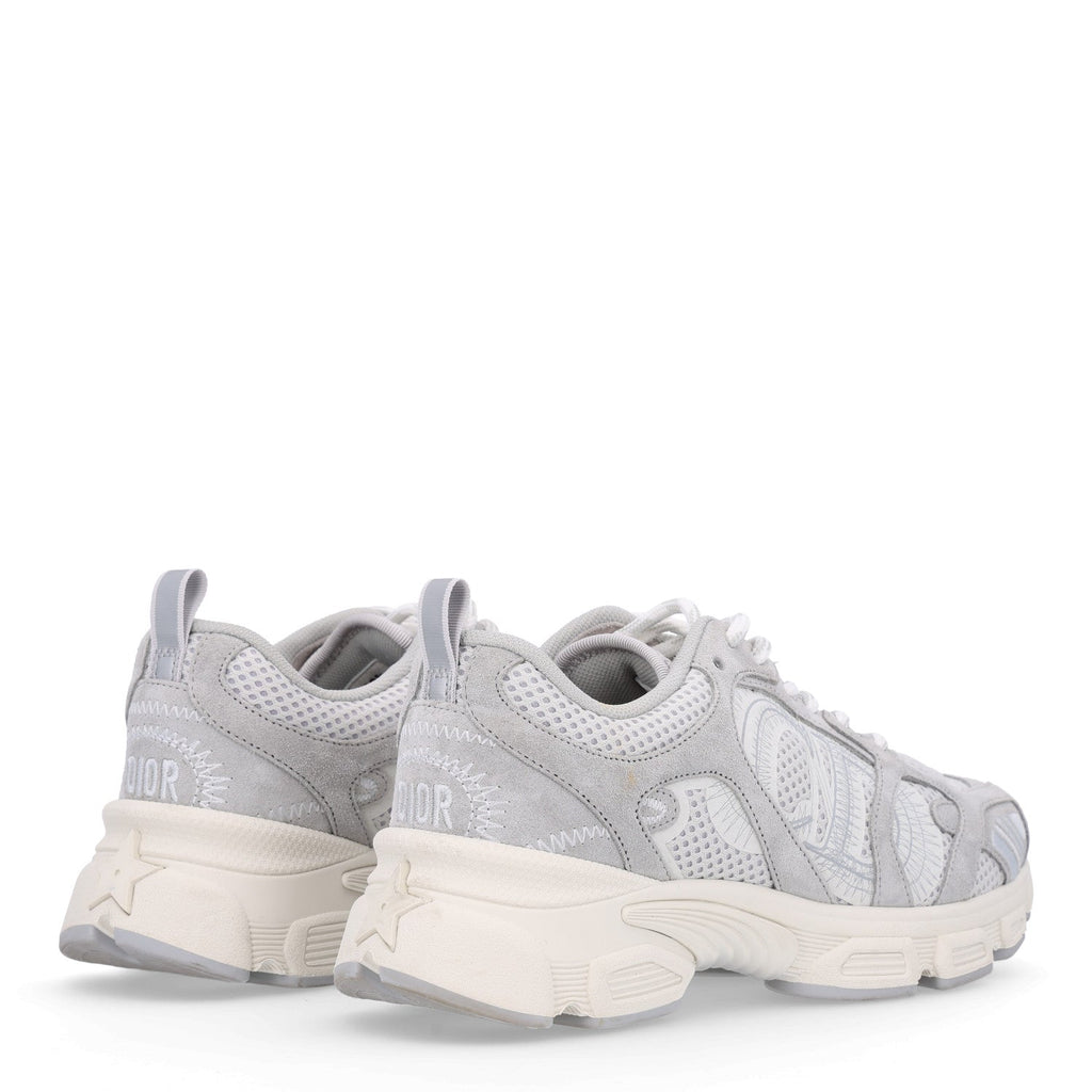 Technical Mesh Suede Dior Chrono Sneakers 38.5 Grey