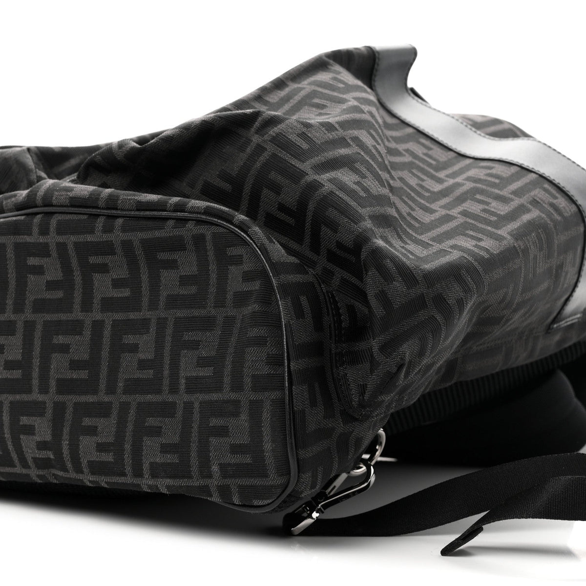Recycled Fabric Jacquard Vitello Grace FF 1974 Large Fendi Strike Backpack Asfalto