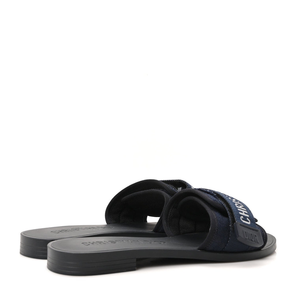 Technical Stretch Fabric Camouflage Dio(r)evolution Slide Sandals 38 Deep Blue