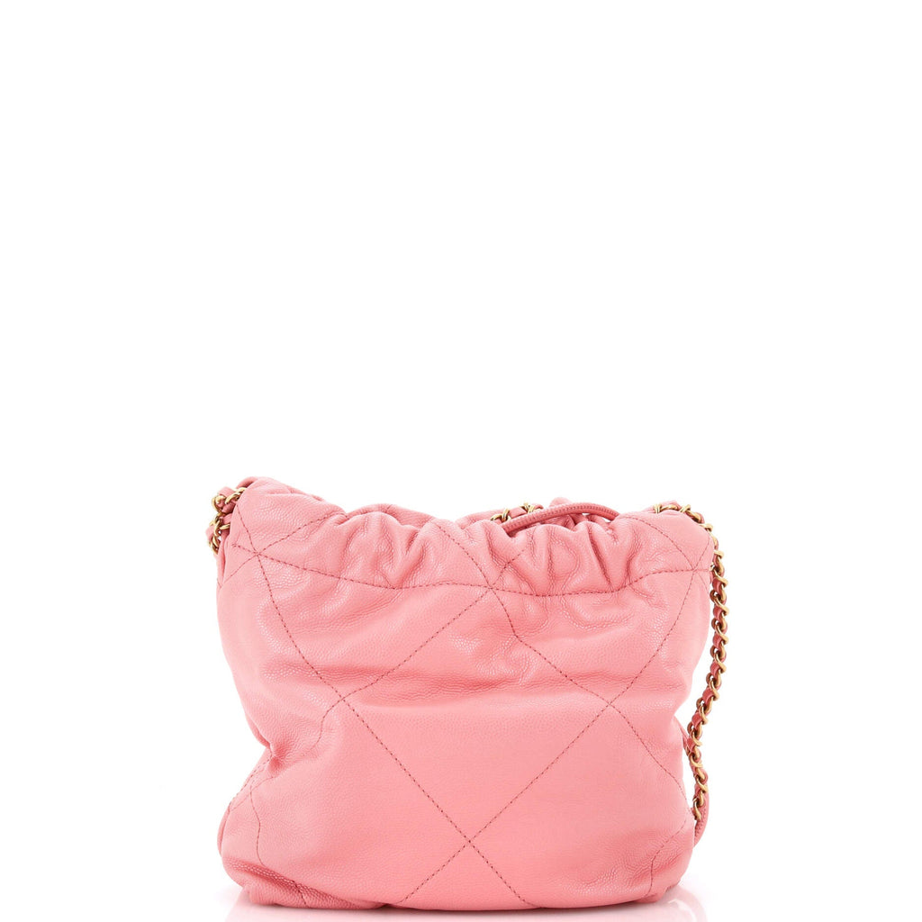 22 Chain Hobo Quilted Caviar Mini