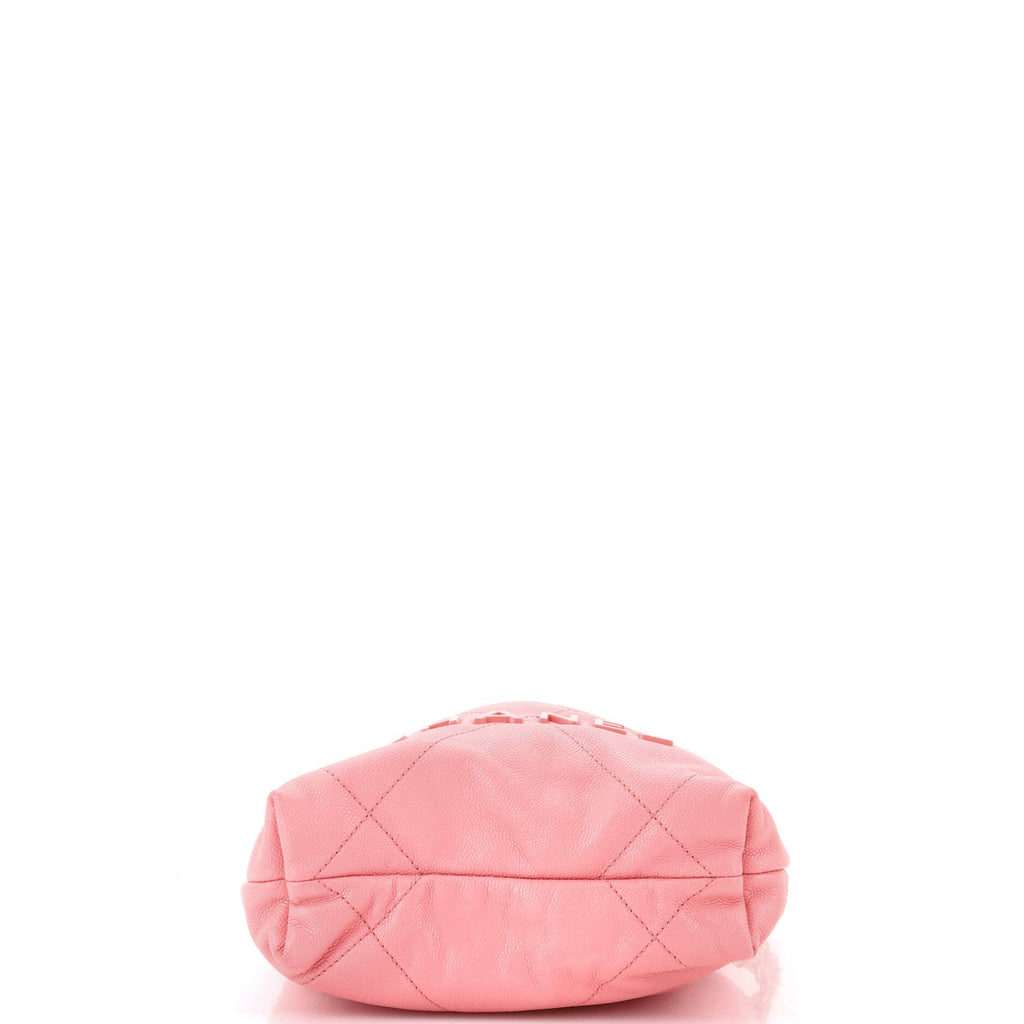 22 Chain Hobo Quilted Caviar Mini