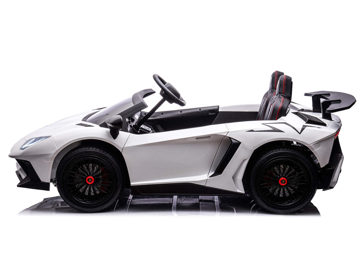 24V Lamborghini Aventador 2 Seater Ride on Car for Kids - White