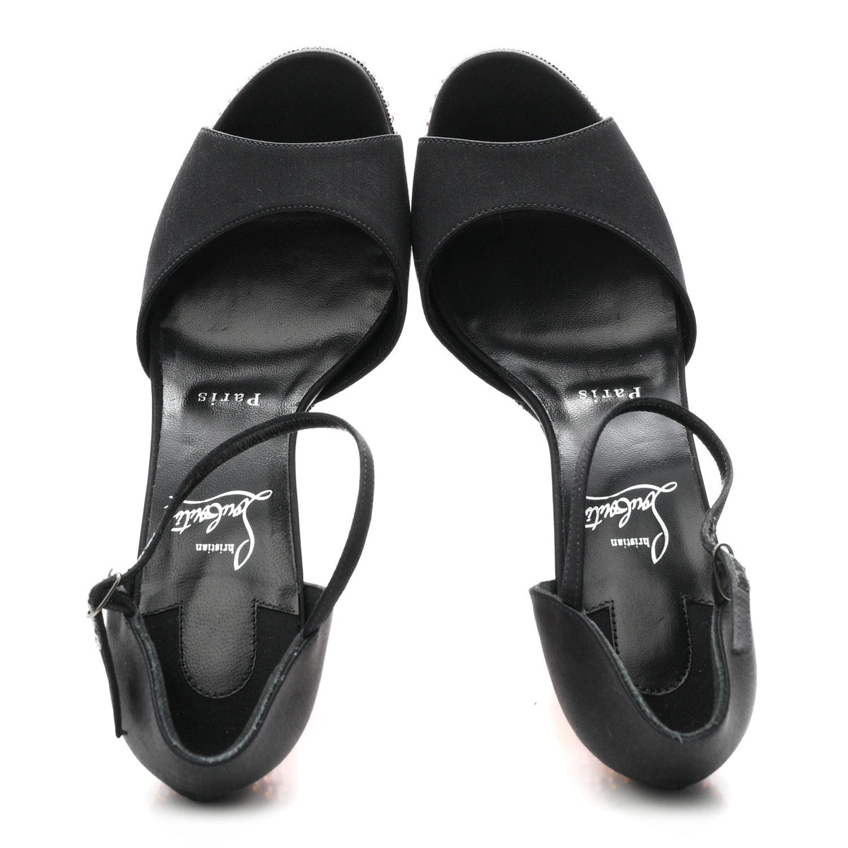 Satin Strass Sandaloo Aftersun 130 Sandals 38 Black Multicolor