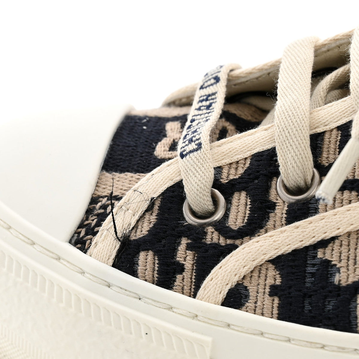 Canvas Oblique Walk'N'Dior Low Top Sneakers 36 Deep Blue