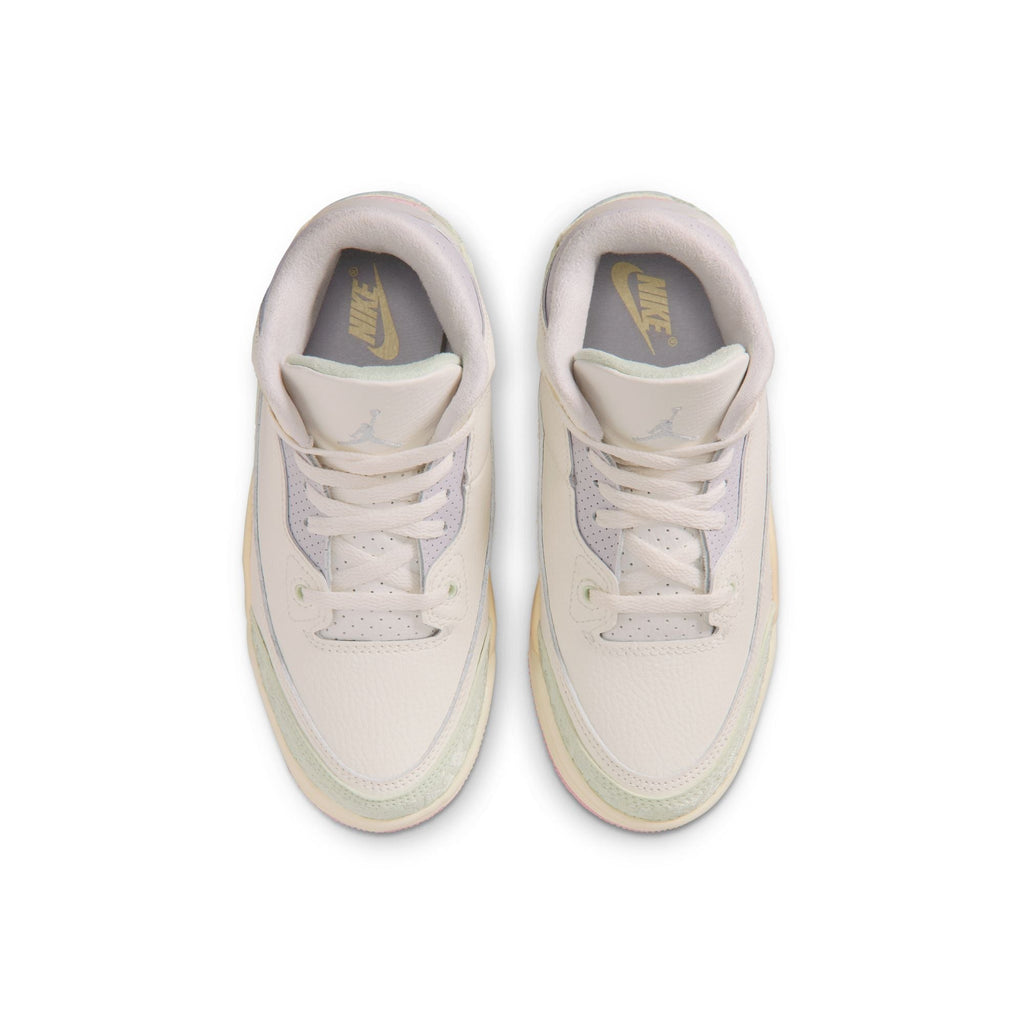 Air Jordan 3 Retro "Sail and Jade Aura" - Preschool