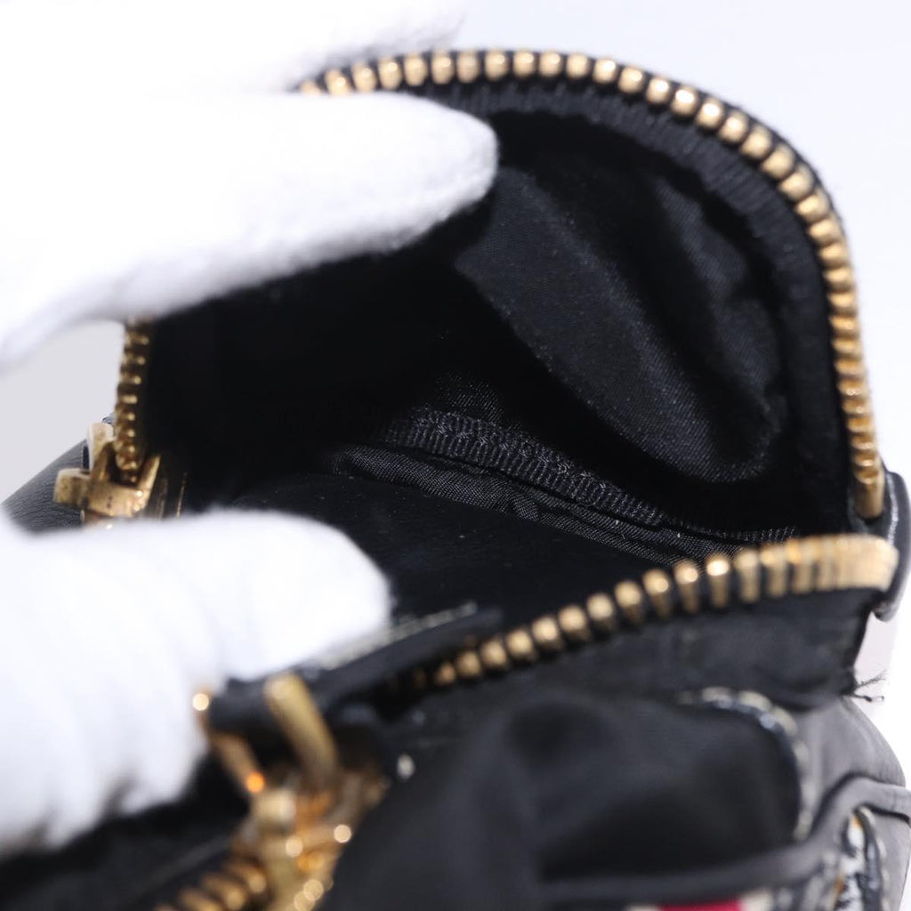 PRADA Venice Tote Bag Nylon Leather Multicolor Gold Auth am12575V