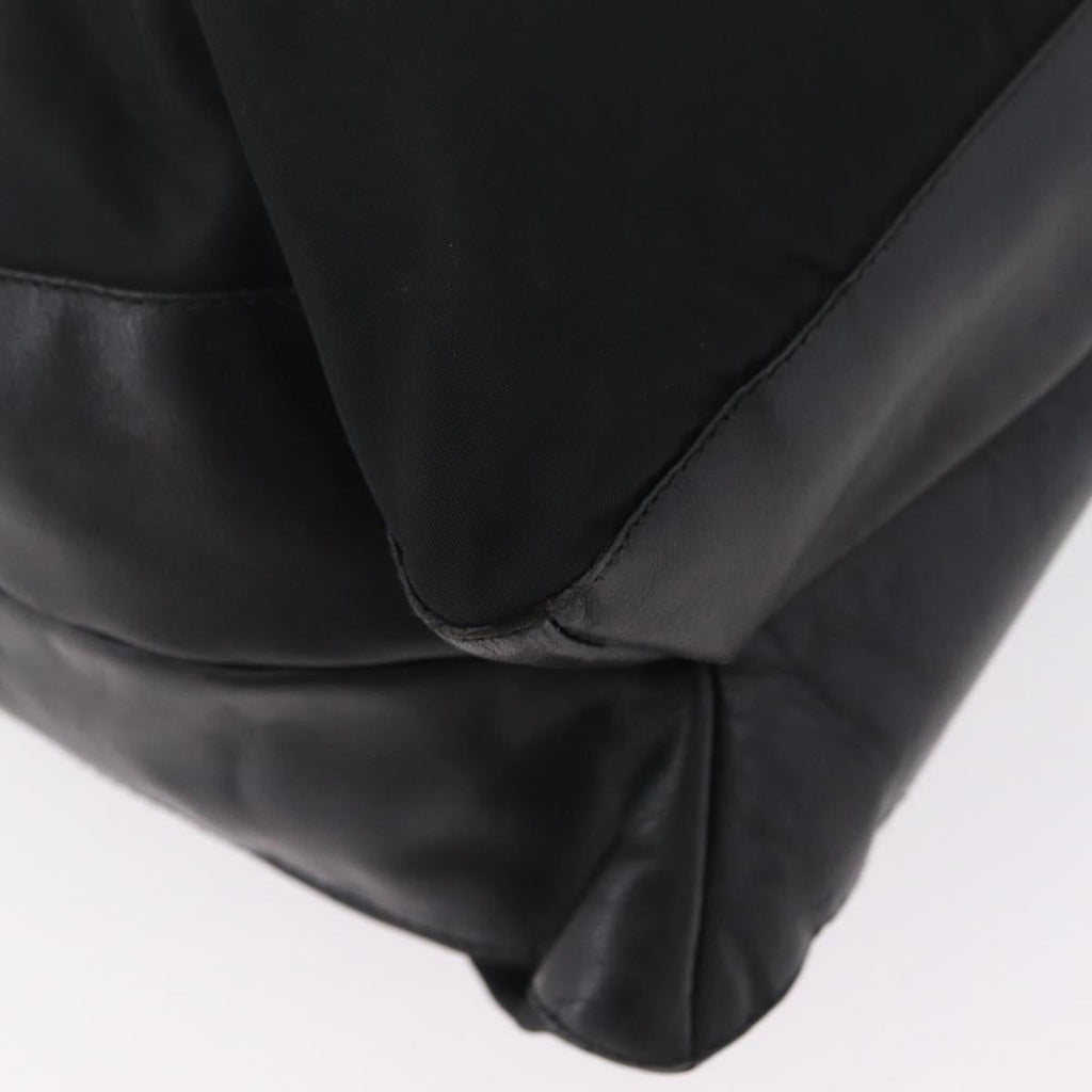 PRADA Tote Bag Nylon Black Silver BR1325 Auth am12835V