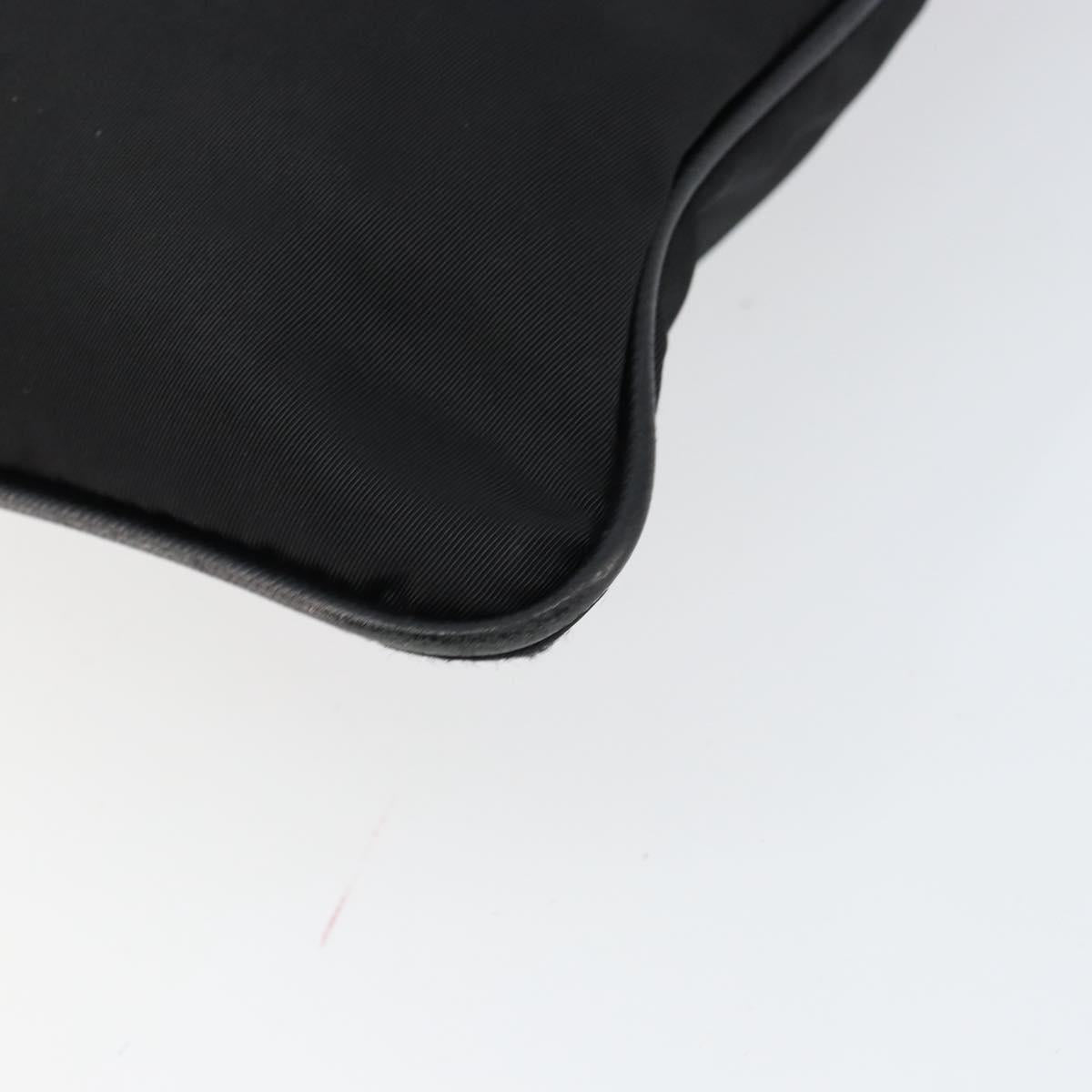 PRADA Shoulder Bag Nylon Black Gold Auth am9670