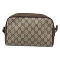 GUCCI GG Supreme Web Sherry Line Bag PVC Beige Gold 116 02 089 Auth BA13711