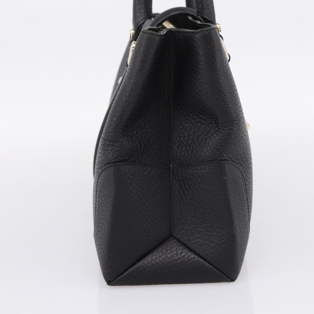 GUCCI Hand Bag Leather Black Gold 131325 Auth BA15848V
