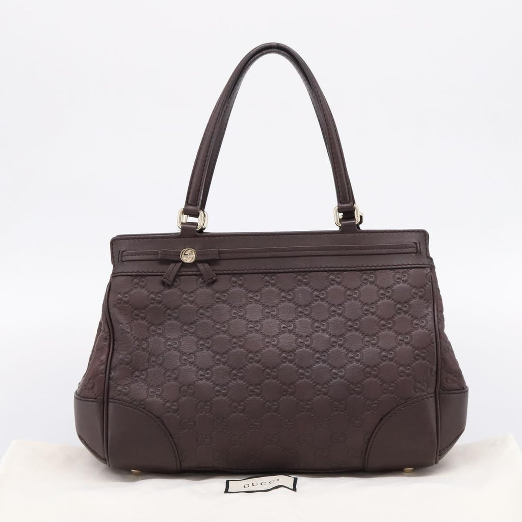GUCCI GG Canvas Guccissima Tote Bag Brown Gold 257068 Auth BA15857V