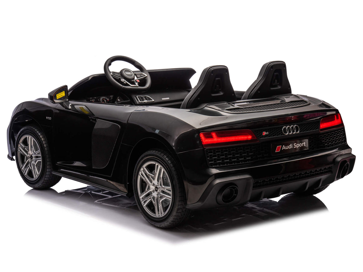 24V Audi R8 Spyder 2 Seater Ride on Car for Kids - Black