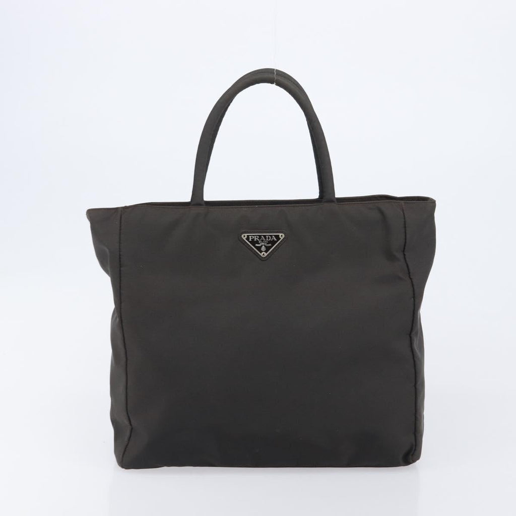 PRADA Tote Bag Nylon 4 Set Khaki Black Brown Auth bs37180