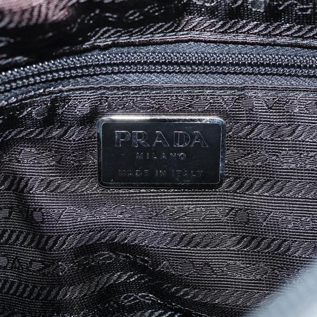 PRADA Tote Bag Nylon Gray Silver Auth bs37578