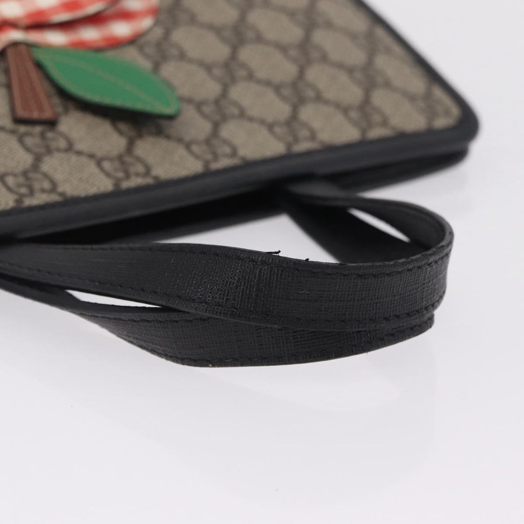 GUCCI GG Supreme Childrens Apple Hand Bag PVC Beige 648797 Auth bs37851