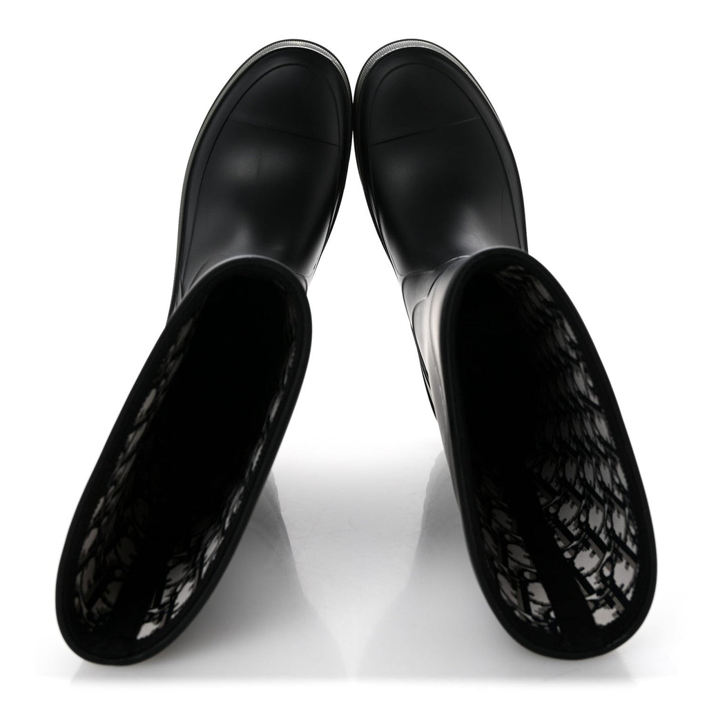 Rubber Diorunion Rain Boots 38 Black Military