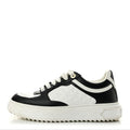 Monogram Embossed Calfskin Time Out Sneakers 37 White Black