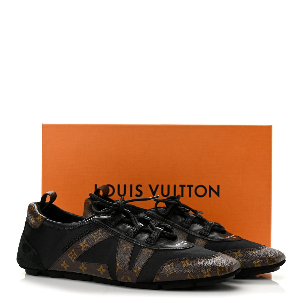 Monogram Calfskin Womens LV Sneakerina 41 Black