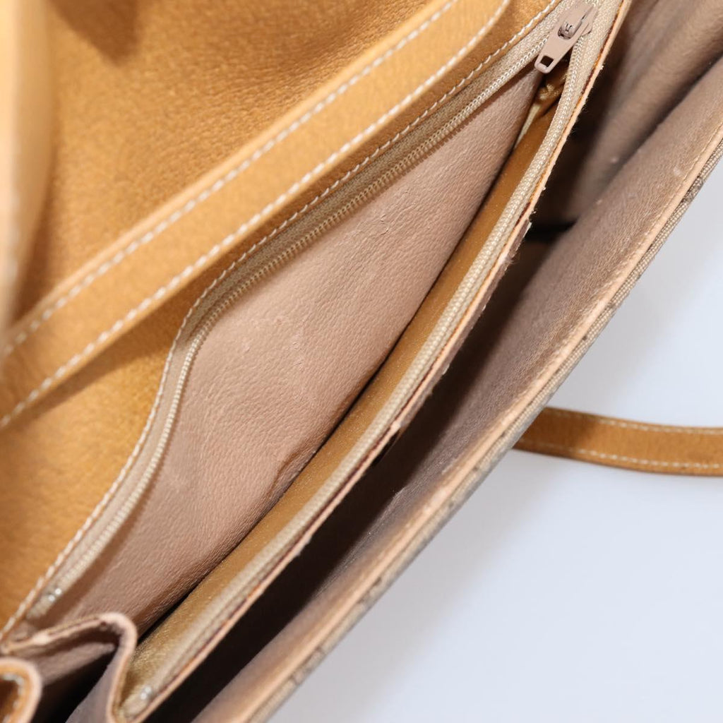 GUCCI Micro GG Supreme Shoulder Bag PVC Beige Gold 904 02 050 Auth ep16103