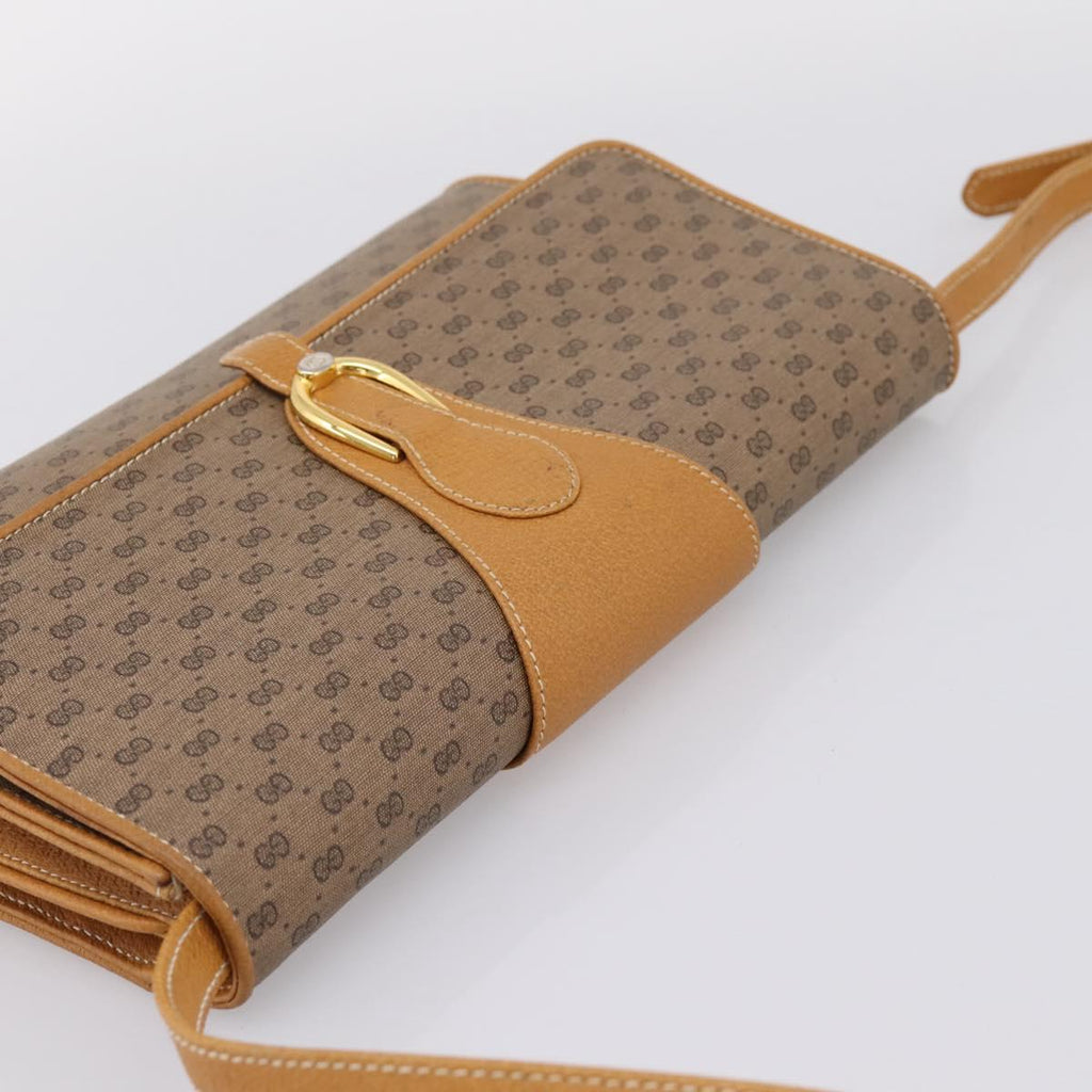 GUCCI Micro GG Supreme Shoulder Bag PVC Beige Gold 904 02 050 Auth ep16103