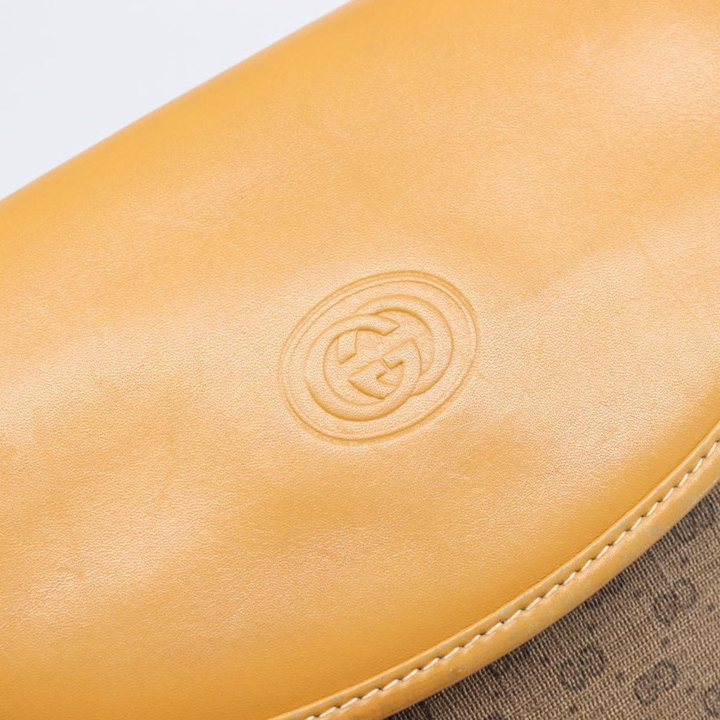 GUCCI Micro GG Supreme Shoulder Bag PVC Beige Gold 007 14 0074 Auth ep16337