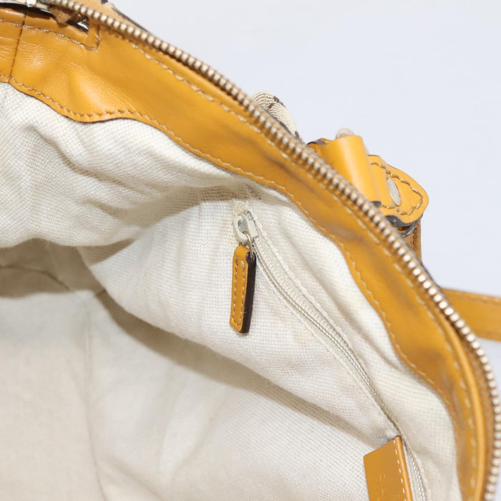 GUCCI GG Canvas Hand Bag 2way Beige Gold 247902 Auth ep16354