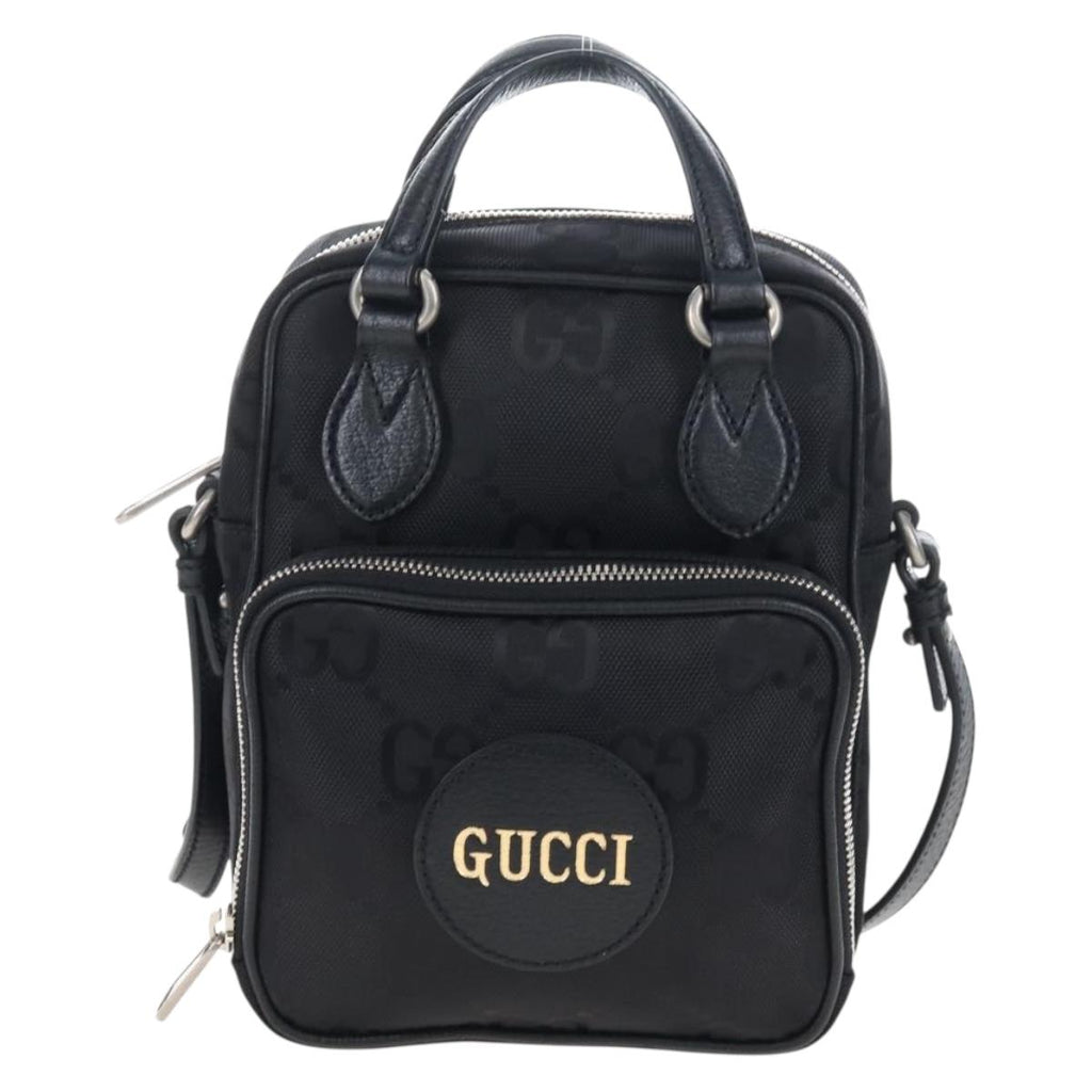 GUCCI GG Canvas Off The Grid Bag Nylon Black Silver 625850 Auth ep16445V